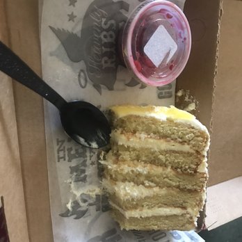 Famous Dave's Bar-B-Que - Lemon Cream Cake with raspberry sauce, sauce was awful!!! - Barbeque Near Me - West Jordan, Utah Famous Dave's Bar-B-Que - Lemon Cream Cake with raspberry sauce, sauce was awful!!! - Barbeque Near Me - West Jordan, Utah