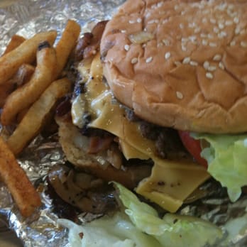 Five Guys - Bacon Cheeseburger and Cajun Fries - Burgers Near Me - Henderson, Nevada Five Guys - Bacon Cheeseburger and Cajun Fries - Burgers Near Me - Henderson, Nevada