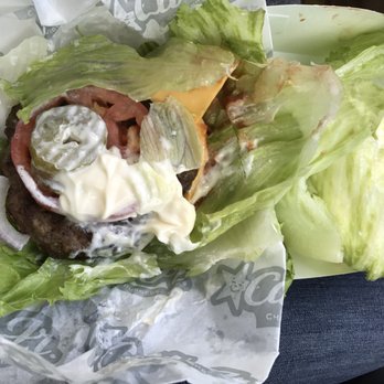 Carl's Jr - That wasn't even half of the mayonnaise in it, there was a lager scoop on the other side of the burger. - Burgers Near Me - Twentynine Palms, California