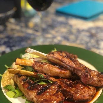 Blu Grotto Restaurant - lamb chops with pineapple salsa and a wine demi glaze. - Italian Near Me - Oceanport, New Jersey