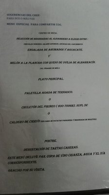 Menu photo 8 Asador Babel Alhama de Aragón, Z