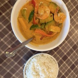 Pumpkin curry with shrimp. Pumpkin curry with shrimp.