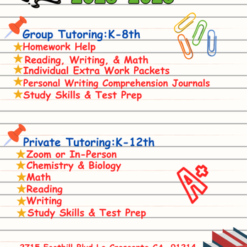 The Homework Corner - Enrollment is open for the 2025-2026 school year - Tutoring Centers Near Me - La Crescenta, California The Homework Corner - Enrollment is open for the 2025-2026 school year - Tutoring Centers Near Me - La Crescenta, California