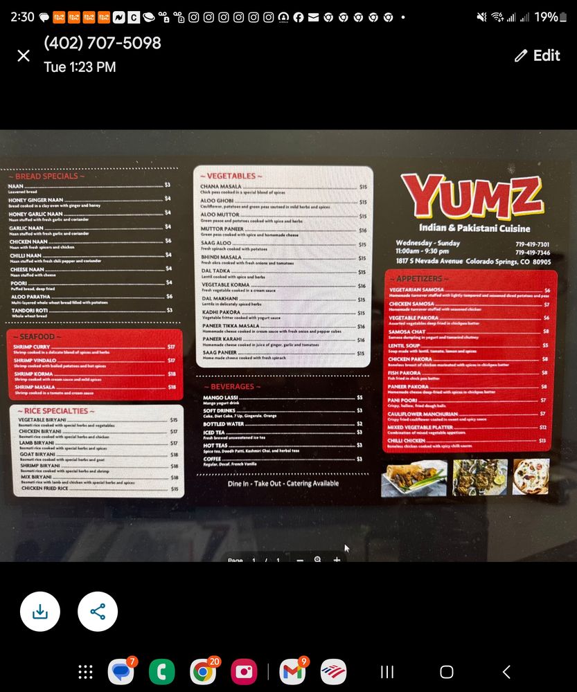 Yumz Indian Cuisine Logo