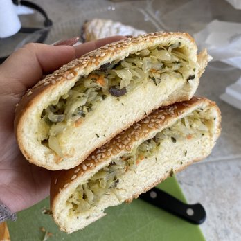Piroshky & Crepes - Cabbage and mushroom Piroshky - Bakeries Near Me - Everett, Washington
