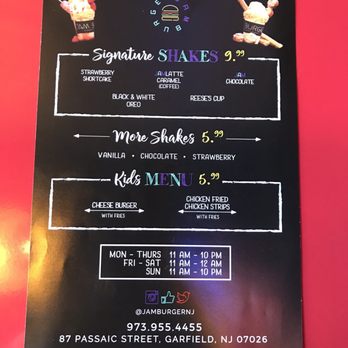 Jam Burger - Menus - Burgers Near Me - Garfield, New Jersey