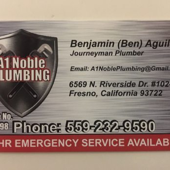 A1 Noble Plumbing - This is the guy to call for all your plumbing problems! - Plumbing Near Me - Fresno, California A1 Noble Plumbing - This is the guy to call for all your plumbing problems! - Plumbing Near Me - Fresno, California