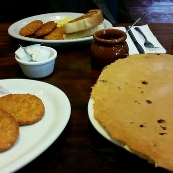Potato Shack Cafe - Chocolate chip pancakes with potato patties - American Near Me - Encinitas, California