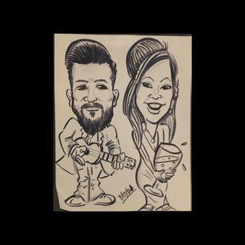 Nito Gomez Caricatures - The cool couple - Caricatures Near Me - Santa Clara, California