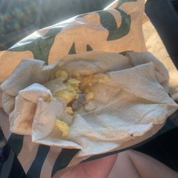 Bacon sausage egg wrap Bacon sausage egg wrap