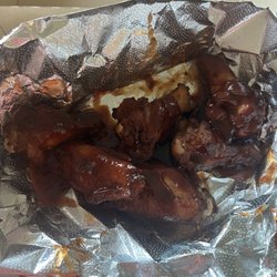 Marco's Pizza - BBQ wings. Not the buffalo wings sauce I ordered.