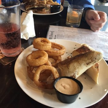 The Barrel Room - Cuban Wrap with Onion Rings and a Hard Cider to top it off - Bars Near Me - Enterprise, Alabama The Barrel Room - Cuban Wrap with Onion Rings and a Hard Cider to top it off - Bars Near Me - Enterprise, Alabama