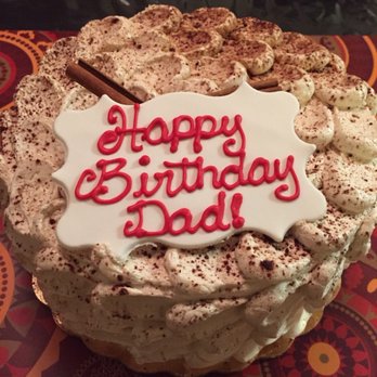 Amphora Bakery - Spiced chai buttercream cake. Very light and flavorful. Happy b-day dad! - Bakeries Near Me - Herndon, Virginia