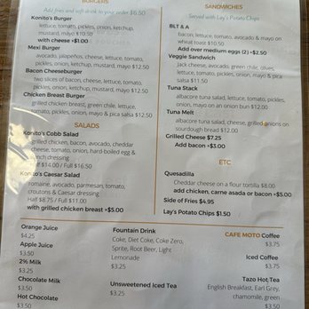 Konito's Cafe - Menu - Breakfast & Brunch Near Me - San Diego, California