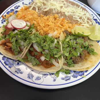 Taquerias cervantez - 4 tacos plate - Mexican Near Me - Allen, Texas