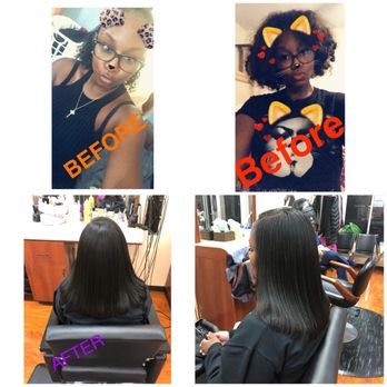 Mi Salon - Before and after. Love my blow out with my natural hair - Hair Salons Near Me - Brentwood, New York Mi Salon - Before and after. Love my blow out with my natural hair - Hair Salons Near Me - Brentwood, New York