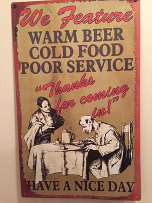 Photo of Bricker's Ponessa Pizza & Restaurant - Hershey, PA, US. Sign in bathroom. Interesting since the person who served us wasn't welcoming asked for payment immediately. Hope food is good.