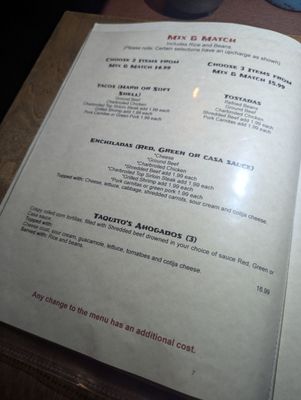 Menu photo 5 Mi Casa Restaurant Benson, AZ