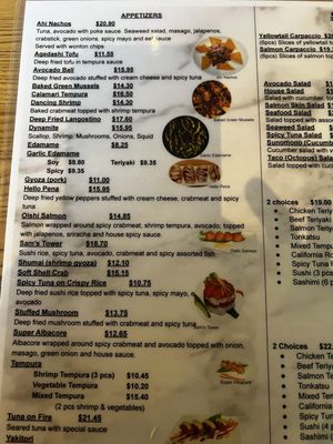 Menu photo 3 Sams Sushi La Quinta, CA