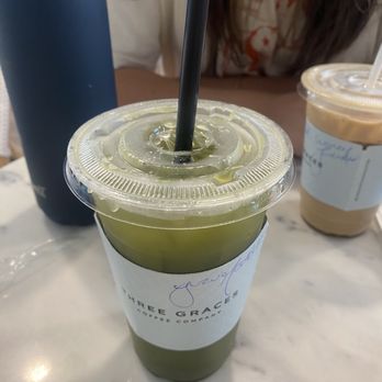 Three Graces Coffee - Sparkling yuzu matcha & honey lavender latte - Coffee & Tea Near Me - Philadelphia, Pennsylvania