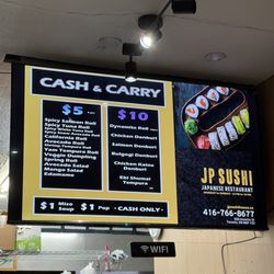Special menu. Show up in person for the deals! Absolutely rammed in here