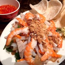 Hai Au - Lotus Stem, Pork Belly & Prawn Salad with Fish Sauce Dipping Sauce