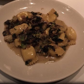 Lupa - Truffled Goat Cheese Agnolotti with Brussels Sprouts - Italian Near Me - New York, New York Lupa - Truffled Goat Cheese Agnolotti with Brussels Sprouts - Italian Near Me - New York, New York