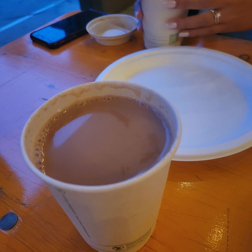 Two delicious of hot chai