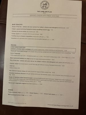 Menu photo 3 Lamb & Flag London, XGL