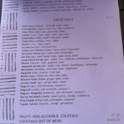 Margarita Beach - Menu