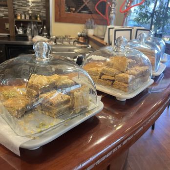 Garden Mediterranean Grill - So many choices of baklava! - Mediterranean Near Me - Lutz, Florida