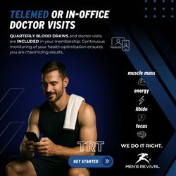 Men's Revival - We make it convenient with in-office or telemedicine doctor visits.