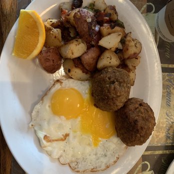 Lighthouse Cafe - Frikadeller breakfast with eggs and red potatoes - Breakfast & Brunch Near Me - Corte Madera, California Lighthouse Cafe - Frikadeller breakfast with eggs and red potatoes - Breakfast & Brunch Near Me - Corte Madera, California