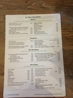 Menu photo 3 Le Pain Quotidien London, XGL Menu photo 3 Le Pain Quotidien London, XGL