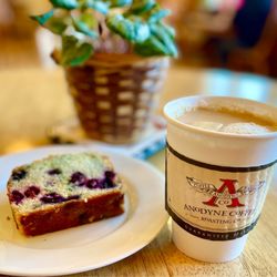 Hillside Coffee House - Blueberry-Lemon Bread & Latte