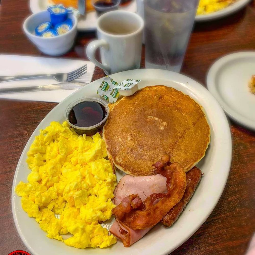 Landmark Grill - Pancake combo - Breakfast & Brunch Near Me - Midvale, Utah Landmark Grill - Pancake combo - Breakfast & Brunch Near Me - Midvale, Utah