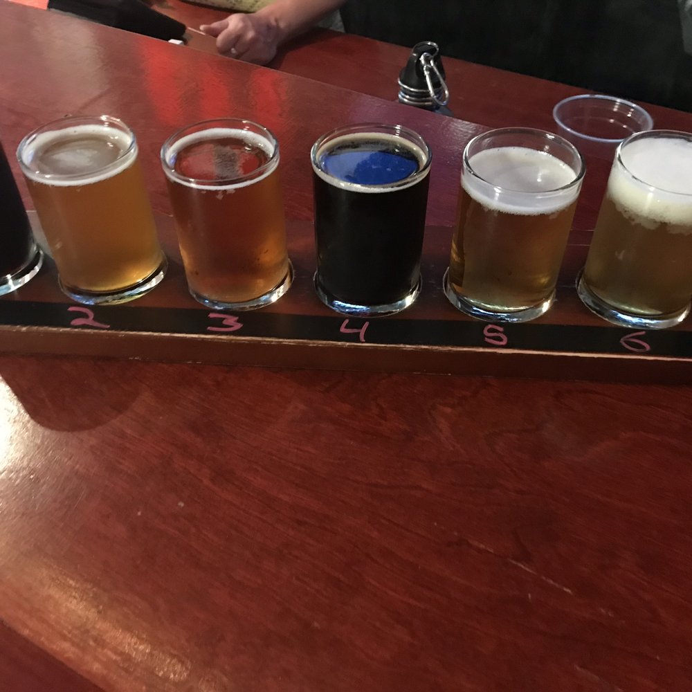 New Jersey Beer Co - flight, all delicious - Breweries Near Me - North Bergen, New Jersey