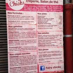 Fairy Chicks - Menu