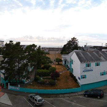 SaltLine Hotel - Panorama from the top floor private balconies. Our room has two balconies, one off the living room and one off the bedroom. - Hotels Near Me - Seaside, Oregon