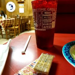 Ice tea at PASTIME GRILL in Barnesville, Georgia.