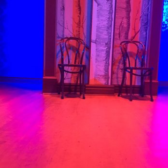 The Second City - View of the stage from the front row before the show started - Performing Arts Near Me - Chicago, Illinois