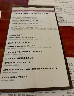 Menu photo 1 Salty Sow Austin, TX