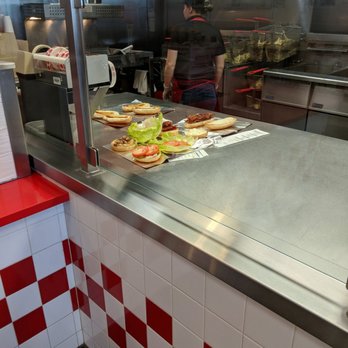 Five Guys - Getting burgers and hot dogs ready - Burgers Near Me - Buffalo, New York