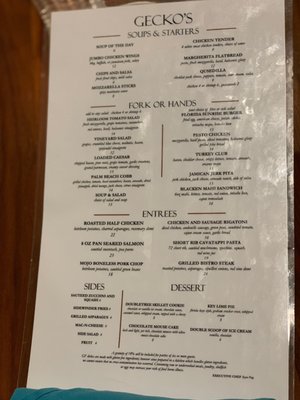 Menu photo 4 Gecko's Restaurant & Lounge West Palm Beach, FL