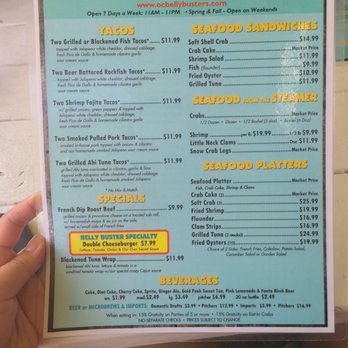 Belly Busters - Menu pt 1 - Seafood Near Me - Ocean City, Maryland Belly Busters - Menu pt 1 - Seafood Near Me - Ocean City, Maryland