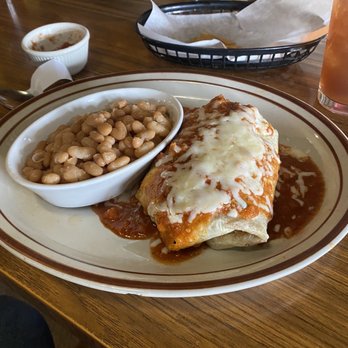 Gracian Grill - a plate of enchiladas and beans - American Near Me - Tehachapi, California