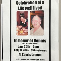 Court's Lounge - Jan. 25, 2025 RIP Dennis!!!  Long live Taco Bravo!!!!