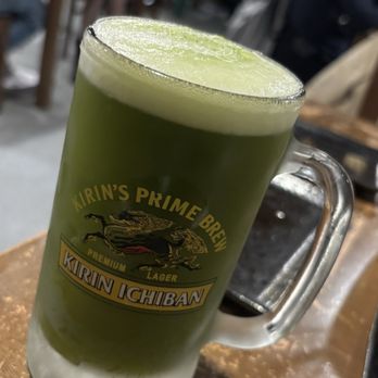 Torigoya - GREEN BEER ( Kirin w/matcha) - Japanese Near Me - Los Angeles, California Torigoya - GREEN BEER ( Kirin w/matcha) - Japanese Near Me - Los Angeles, California
