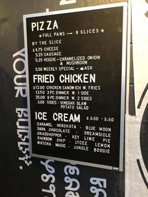Pizza Fried Chicken Ice Cream by null