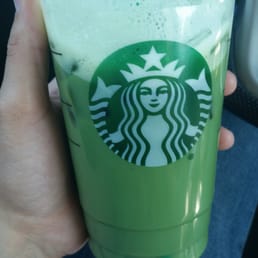 Iced nonfat green tea latte with light ice Iced nonfat green tea latte with light ice